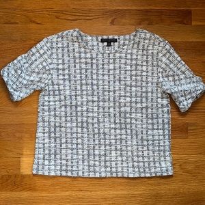 Banana Republic boxy fit top, Size S/P / black white